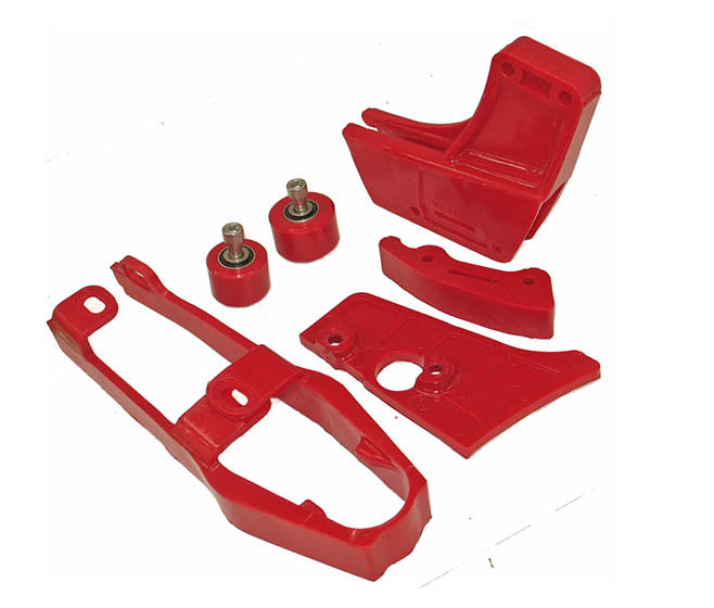 1983  HONDA CR250-480 Front Chain Slider, Rear Chain Guide, Rub Block, Splash Guard and Roller SET