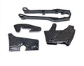1986  HONDA CR125-250-500 FRONT CHAIN SLIDER, REAR CHAIN GUIDE, RUB BLOCK AND SPLASH GUARD SET without rollers